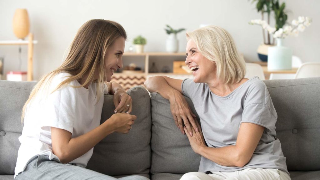 Two person having a conversation
